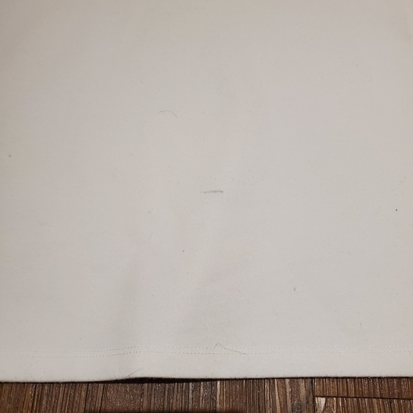 Leith Nordstrom White Scoop Neck Midi Dress Bodycon Slit Stretch Bride Classic L - Picture 8 of 10